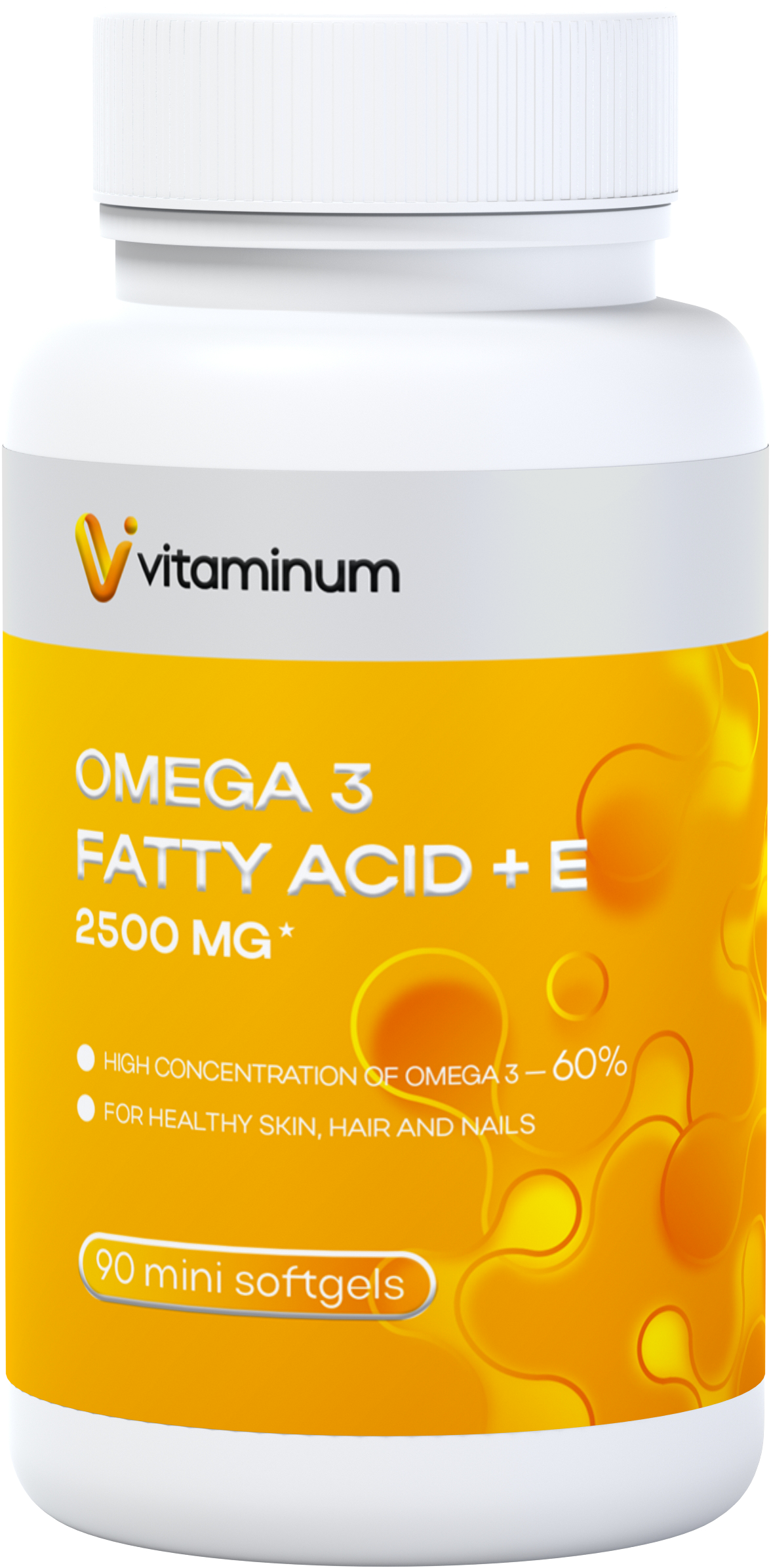  Vitaminum ОМЕГА 3 60% + витамин Е (2500 MG*) 90 капсул 700 мг   в Волжском