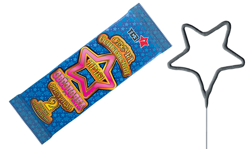  Бенгальские свечи фигурные 2 шт "Звездочка"  в Волжском